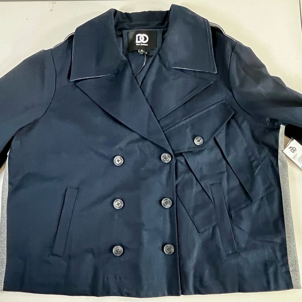DO by Dee Ocleppo Mixed Media Short Trench Coat/ Jacket. NWT - Picture 12 of 15